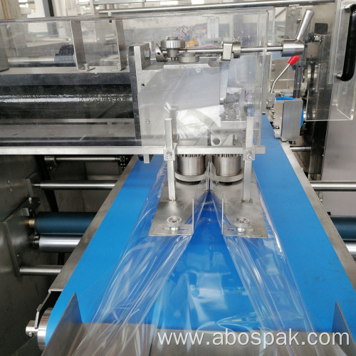 Automatic Down Paper Pizza Bread Pillow Packaging Machine